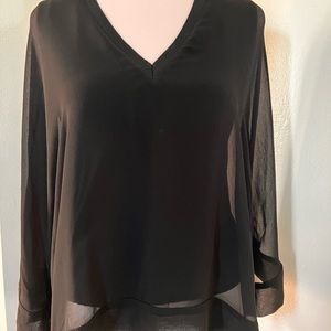 Zara Women’s Black  Long Sleeve Top Blouse  Size XS  Lined Blouse